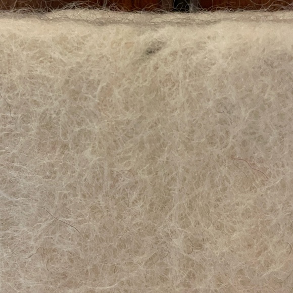 New NEPAL Fair Trade Felted Wool Bird Motif Flower Tiny Purse White Pink Blue - Picture 10 of 12